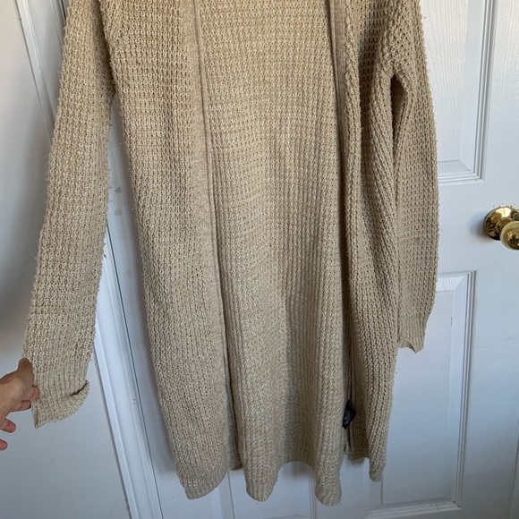Seductions, Nude Long Loose Knit Cardigan, Size: Medium - Picture 2 of 4